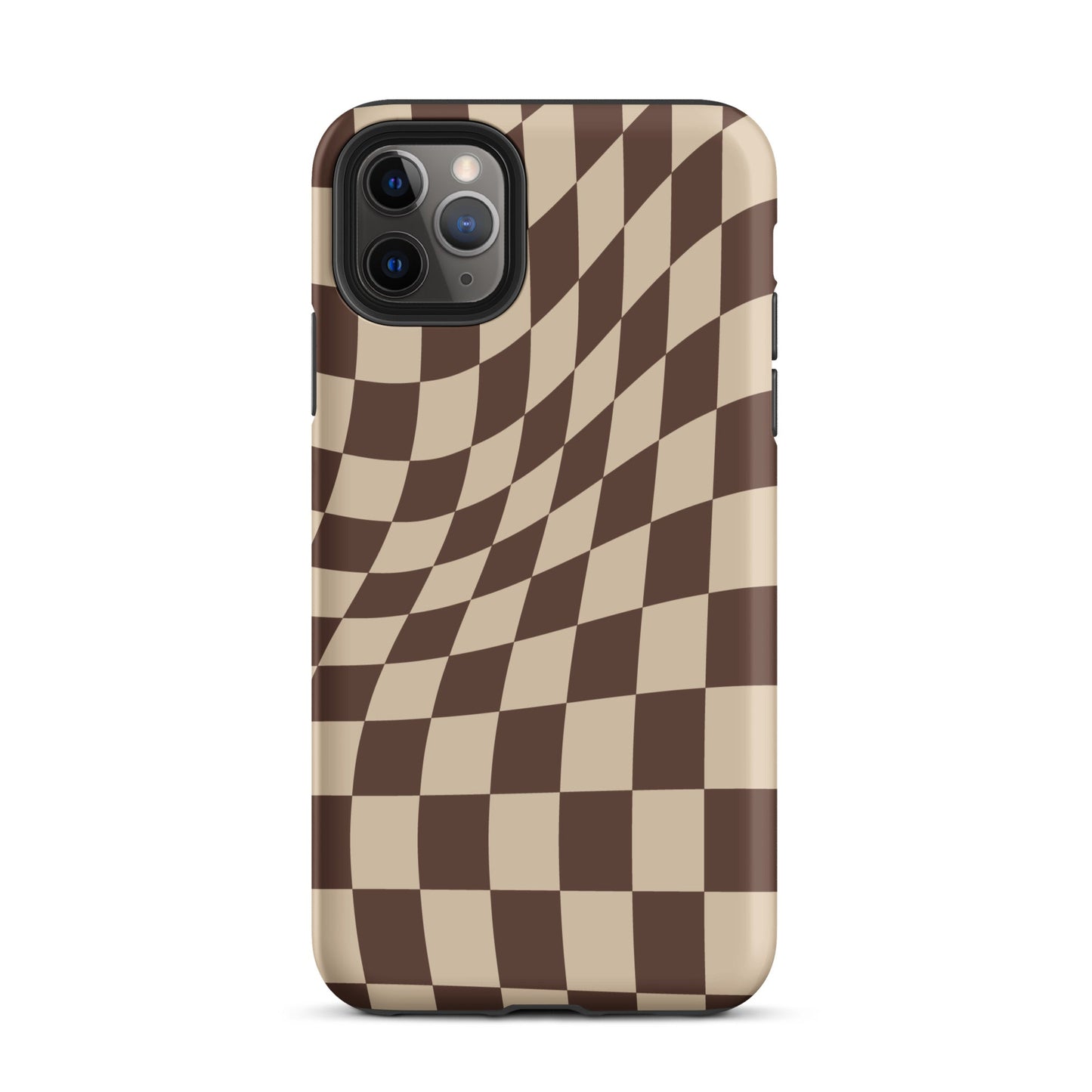 Checker iPhone® Hülle - Braun