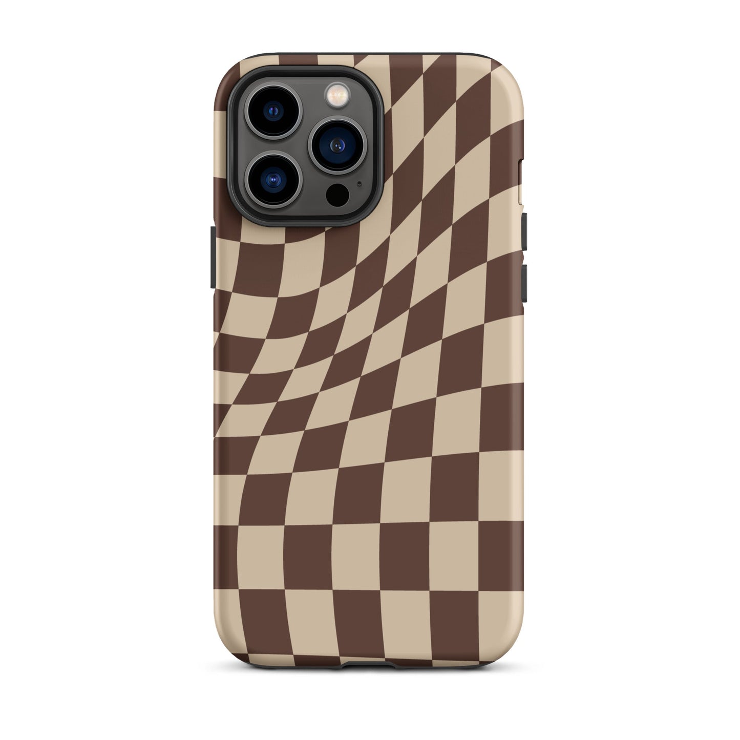Checker iPhone® Hülle - Braun