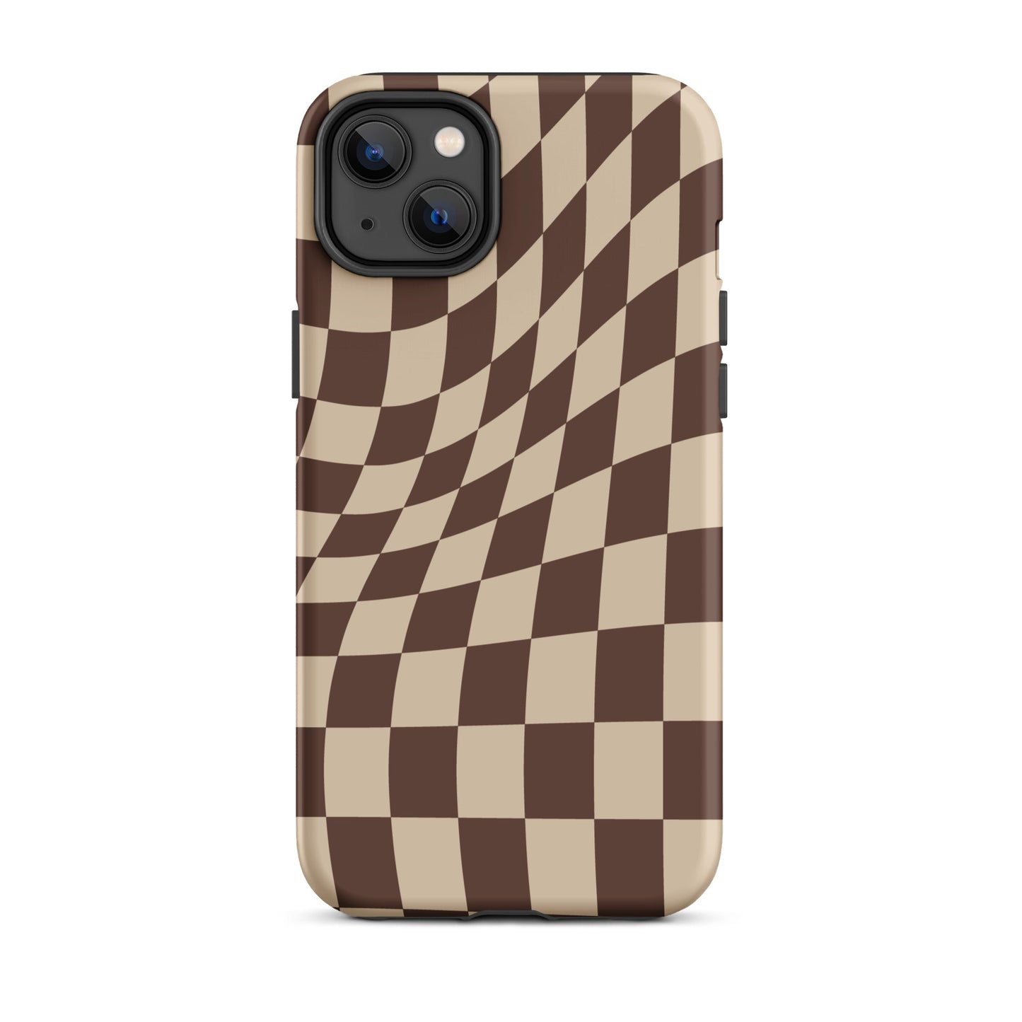 Checker iPhone® Hülle - Braun