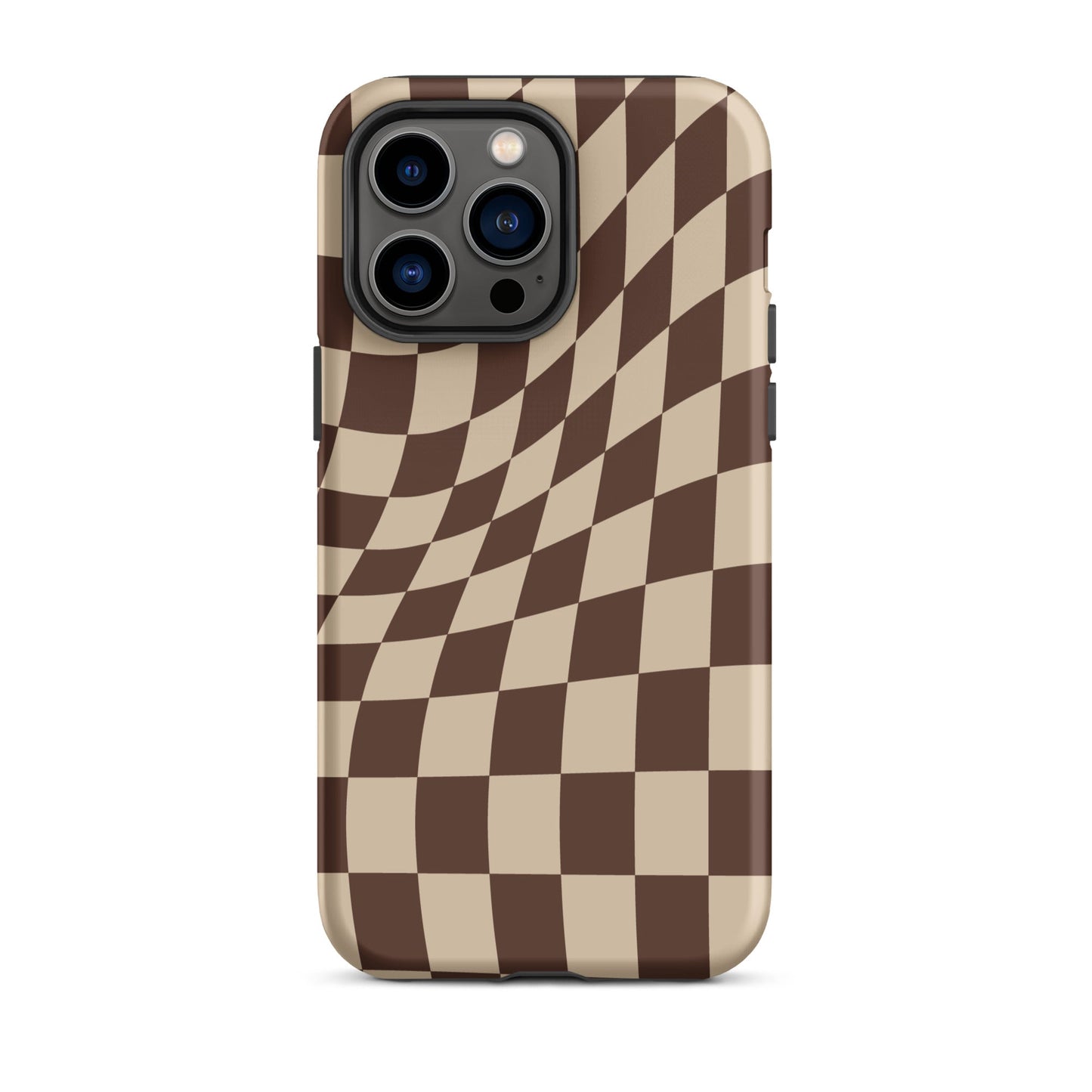 Checker iPhone® Hülle - Braun