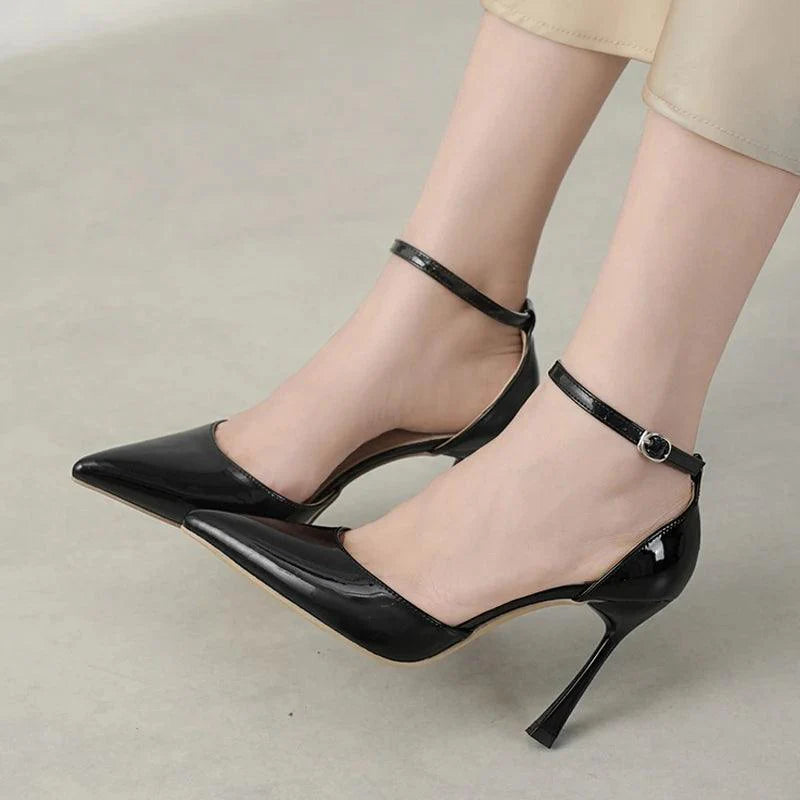 Leder Pumps Dünne High Heels - Damenschuhe Casual