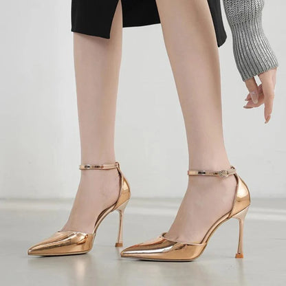 Leder Pumps Dünne High Heels - Damenschuhe Casual