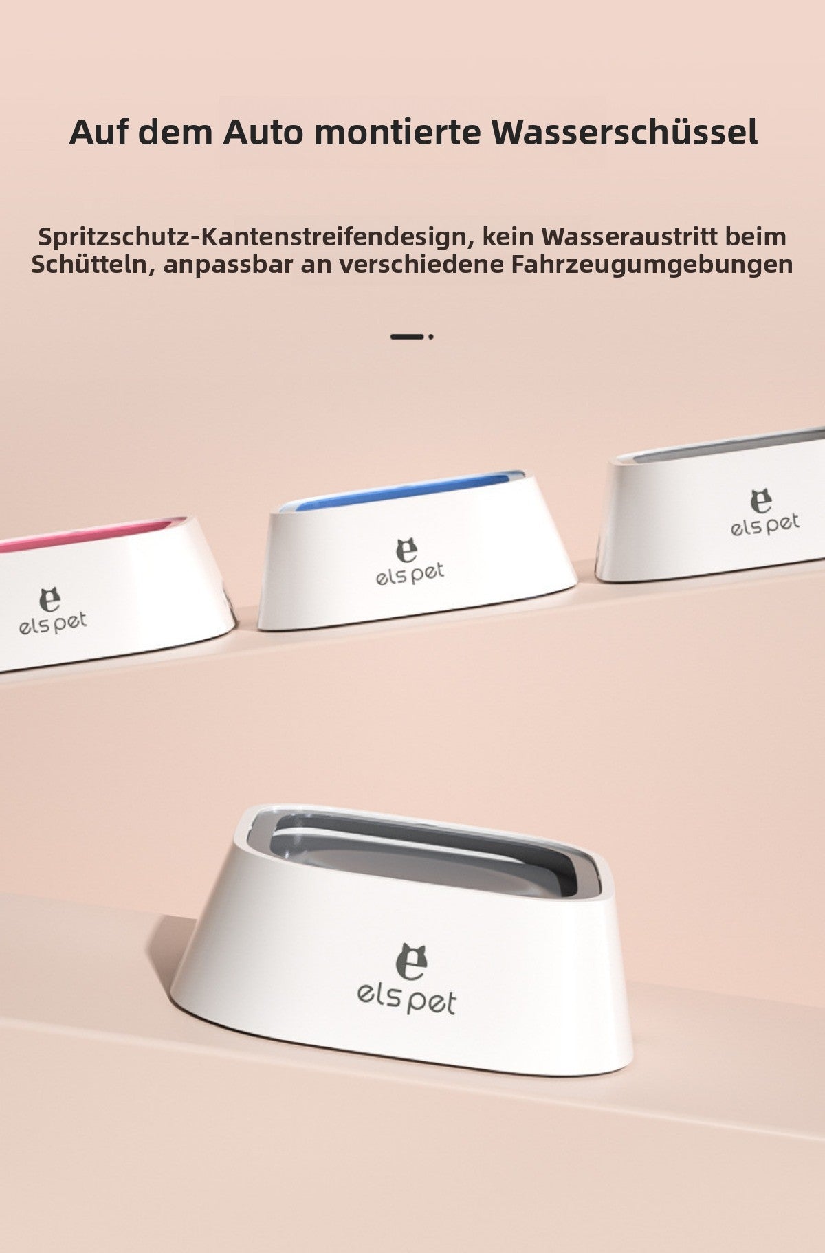 Sandsberg | Aufhängungsschüssel nicht-nasser Mund Anti-Klopf-Wasserschüssel für Haustiere