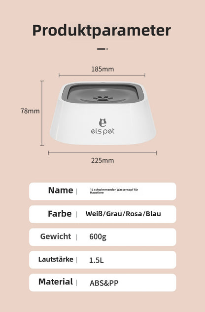 Sandsberg | Aufhängungsschüssel nicht-nasser Mund Anti-Klopf-Wasserschüssel für Haustiere