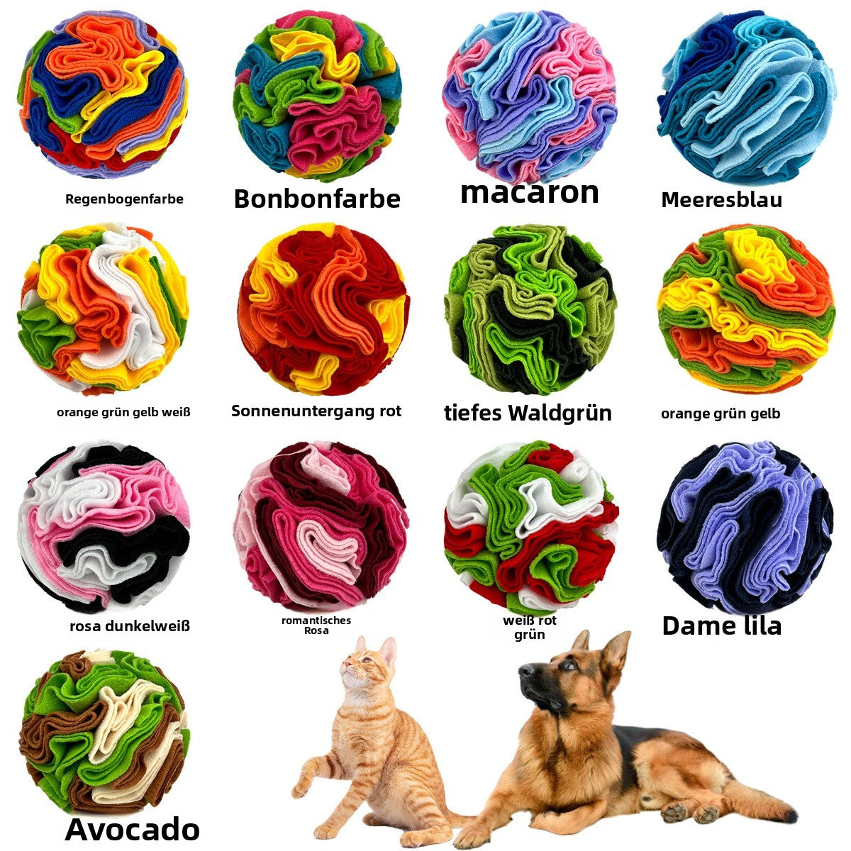 Sandsberg | Zähneknirschen bunter Ball Training Haustierspielzeug