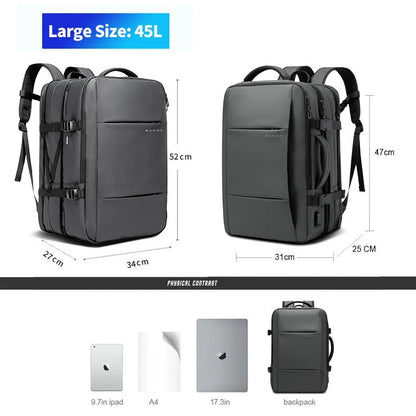 Sandsberg | URBANFORM Business-Rucksack – Expandbar, Wasserdicht, USB-Ladeanschluss & 17,3" Laptop-Fach