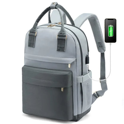 Sandsberg | Damen wasserdichter Laptop-Rucksack mit USB-Ladeanschluss – Stilvolle 17-Zoll Arbeits-, Schul- & Reisetasche
