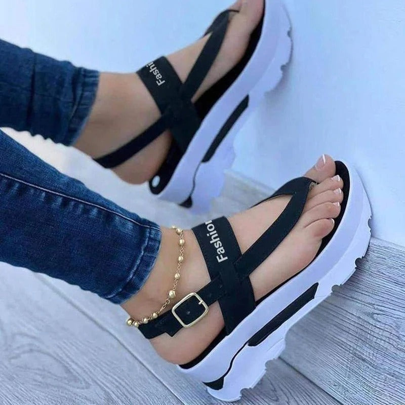 Sindy Frauen Plattform Sandalen