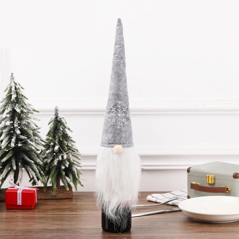 Sandsberg | Samt Weihnachtsweinflaschenhüllen – Stylisches Set für festliche Tischdekoration & Perfekte Feiertagsgeschenke