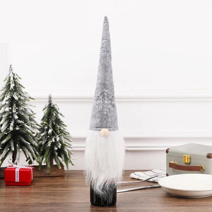 Sandsberg | Samt Weihnachtsweinflaschenhüllen – Stylisches Set für festliche Tischdekoration & Perfekte Feiertagsgeschenke