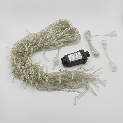 Sandsberg | LED Eiszapfen Lichterkette | Warmweiß/Kaltweiß Funkel-Effekt (90% Konstant, 10% Blitz) | 24V, Bis zu 9 Sets Erweiterbar