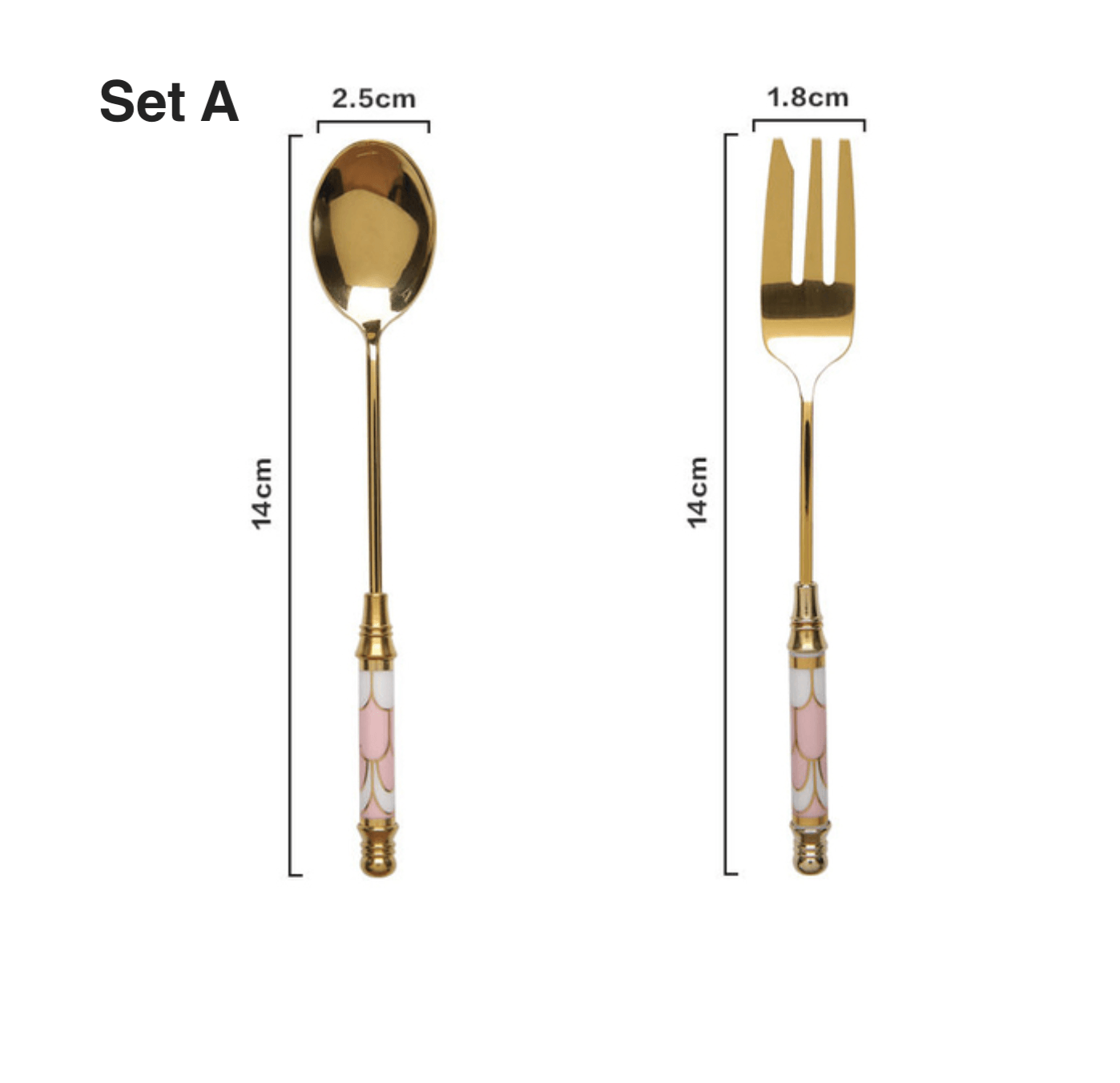 Vintage Gold Löffel Gabel Set