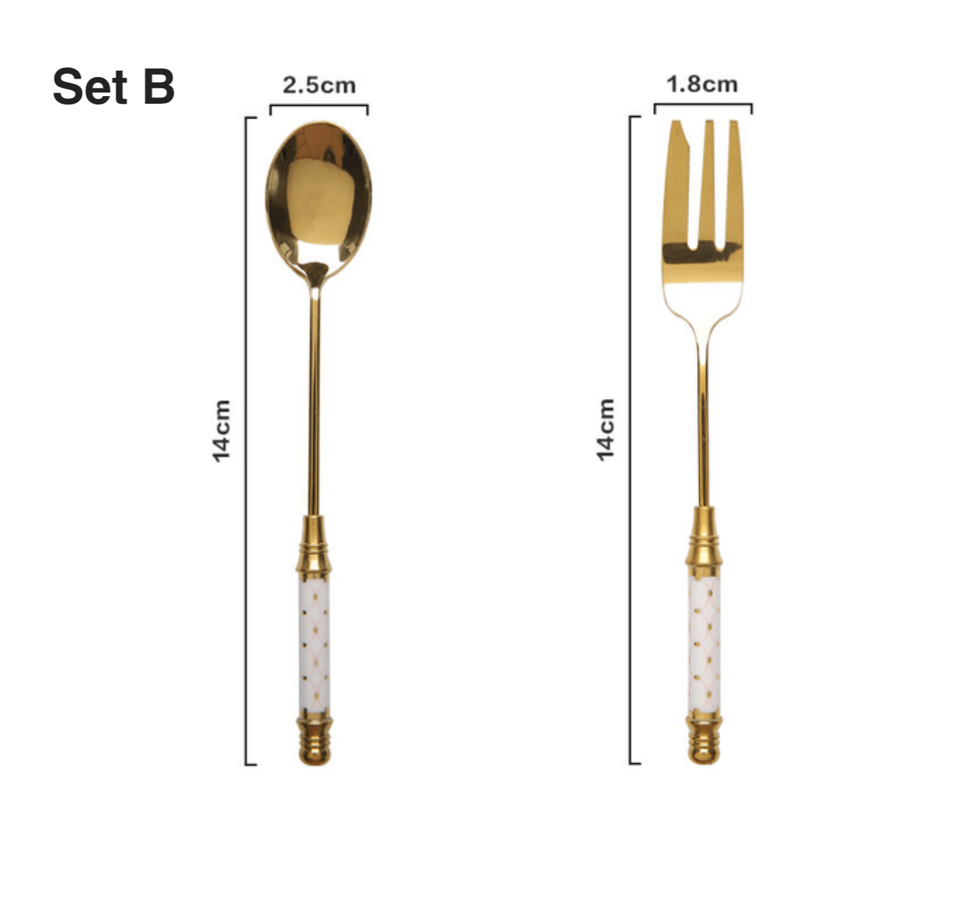 Vintage Gold Löffel Gabel Set
