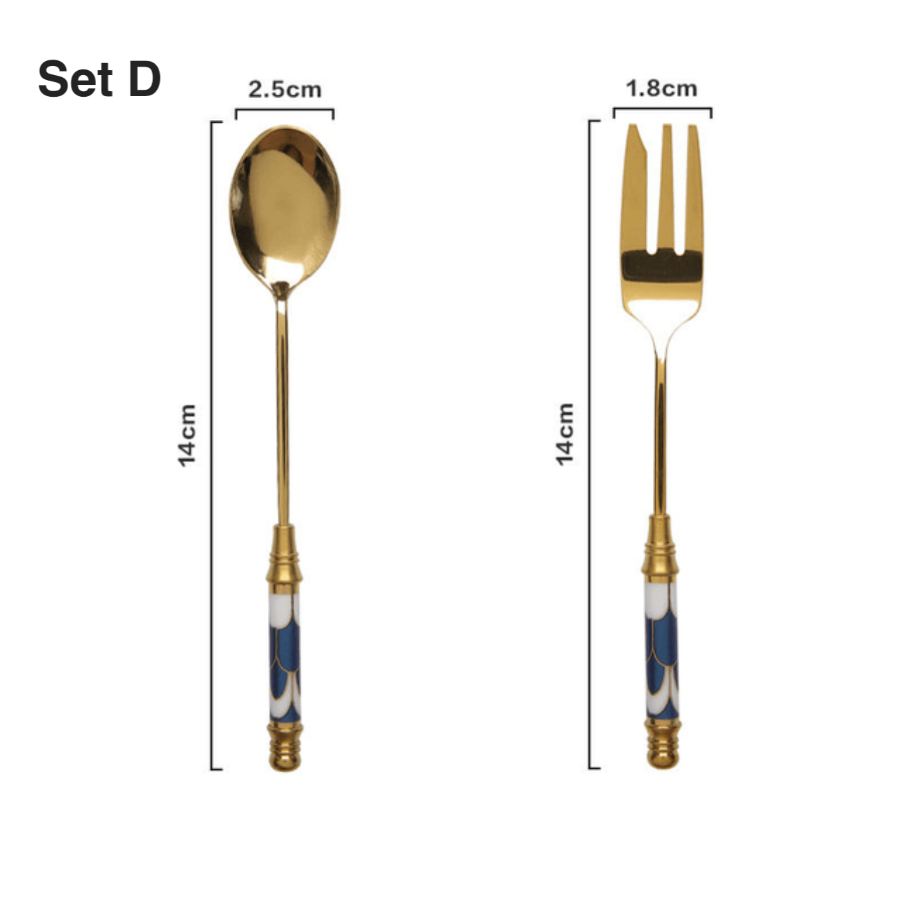 Vintage Gold Löffel Gabel Set