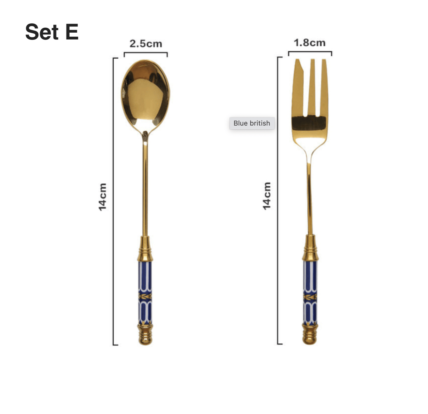 Vintage Gold Löffel Gabel Set