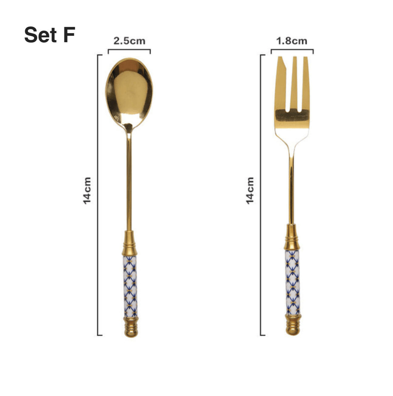 Vintage Gold Löffel Gabel Set