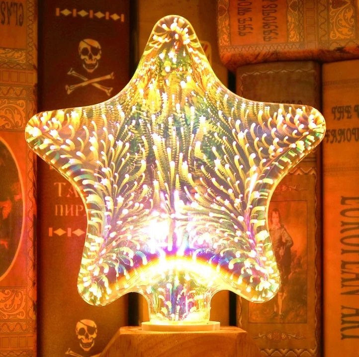 Sandsberg | Vintage Starburst LED Edison-Birne – E27 6W Festliche Feuerwerkslampe für Ferienzauber, Weihnachtsbaumglühen & Gemütliche Nachtdekoration