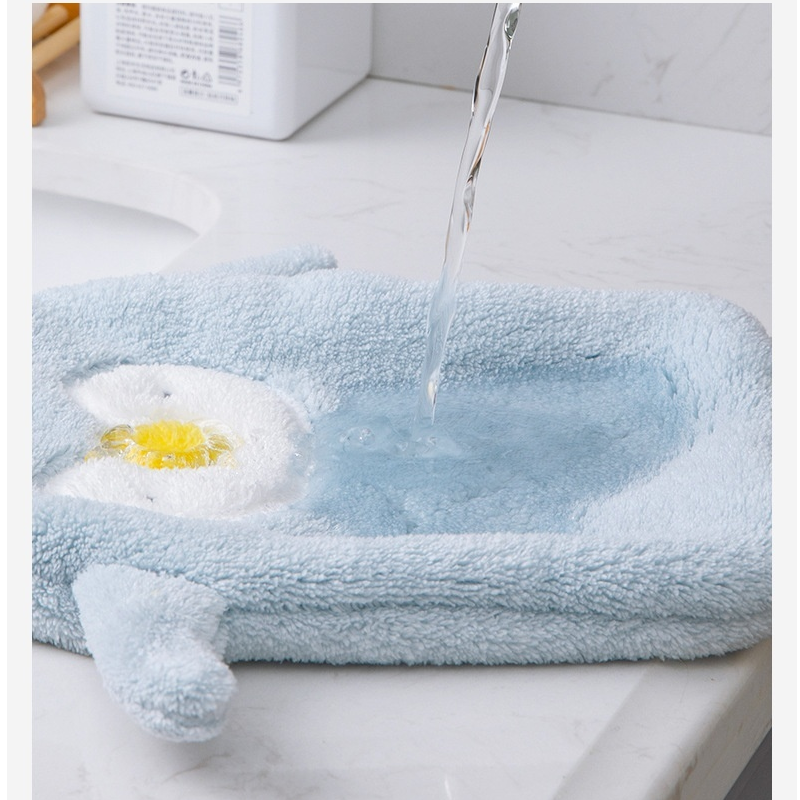 Handtücher & Flanell Wandbehang Weiches korallenfarbenes Fleece Küche Badezimmer Schnell trocknend Absorbierende Handtücher