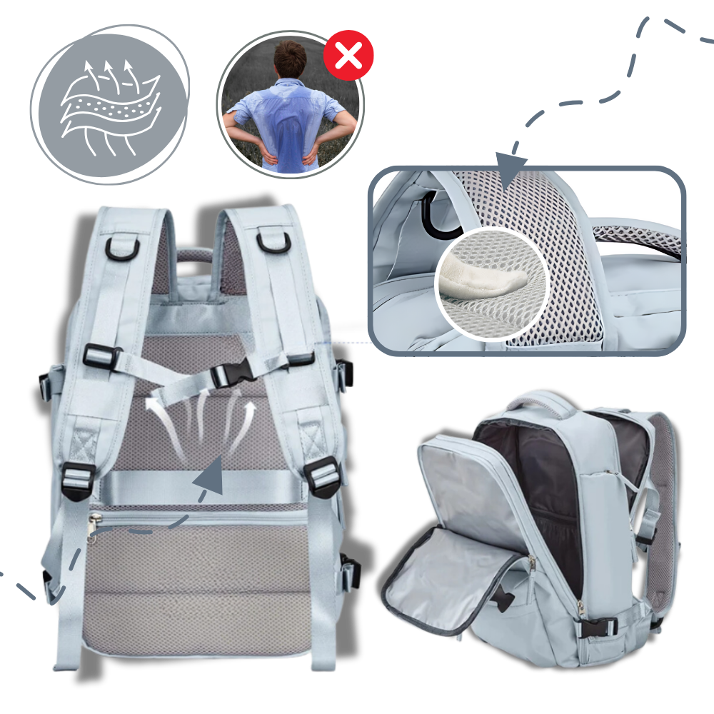 Wasserdichter Reiserucksack mit USB
