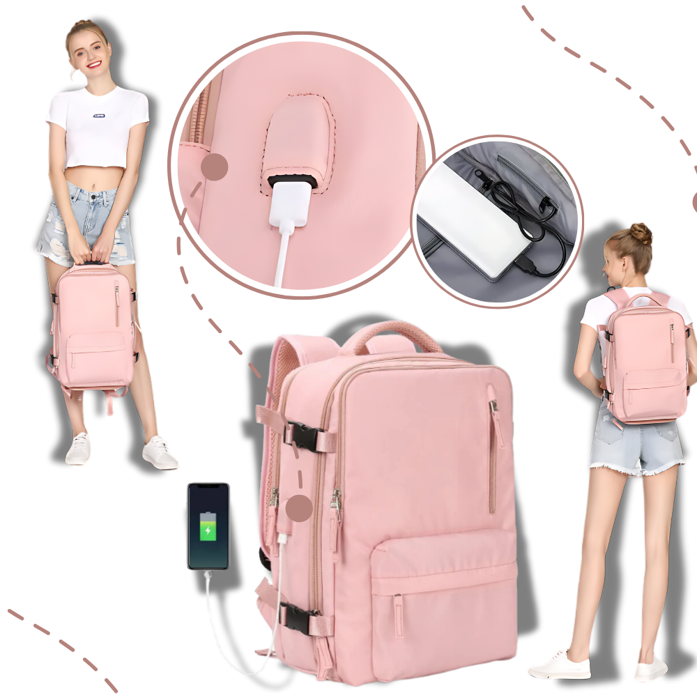 Wasserdichter Reiserucksack mit USB
