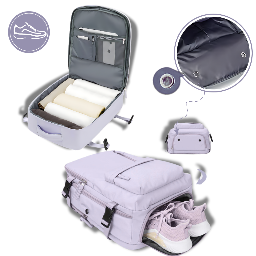 Wasserdichter Reiserucksack mit USB