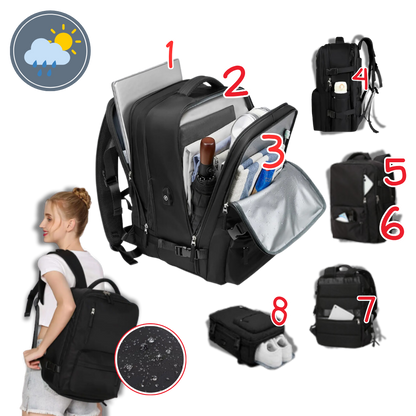 Wasserdichter Reiserucksack mit USB