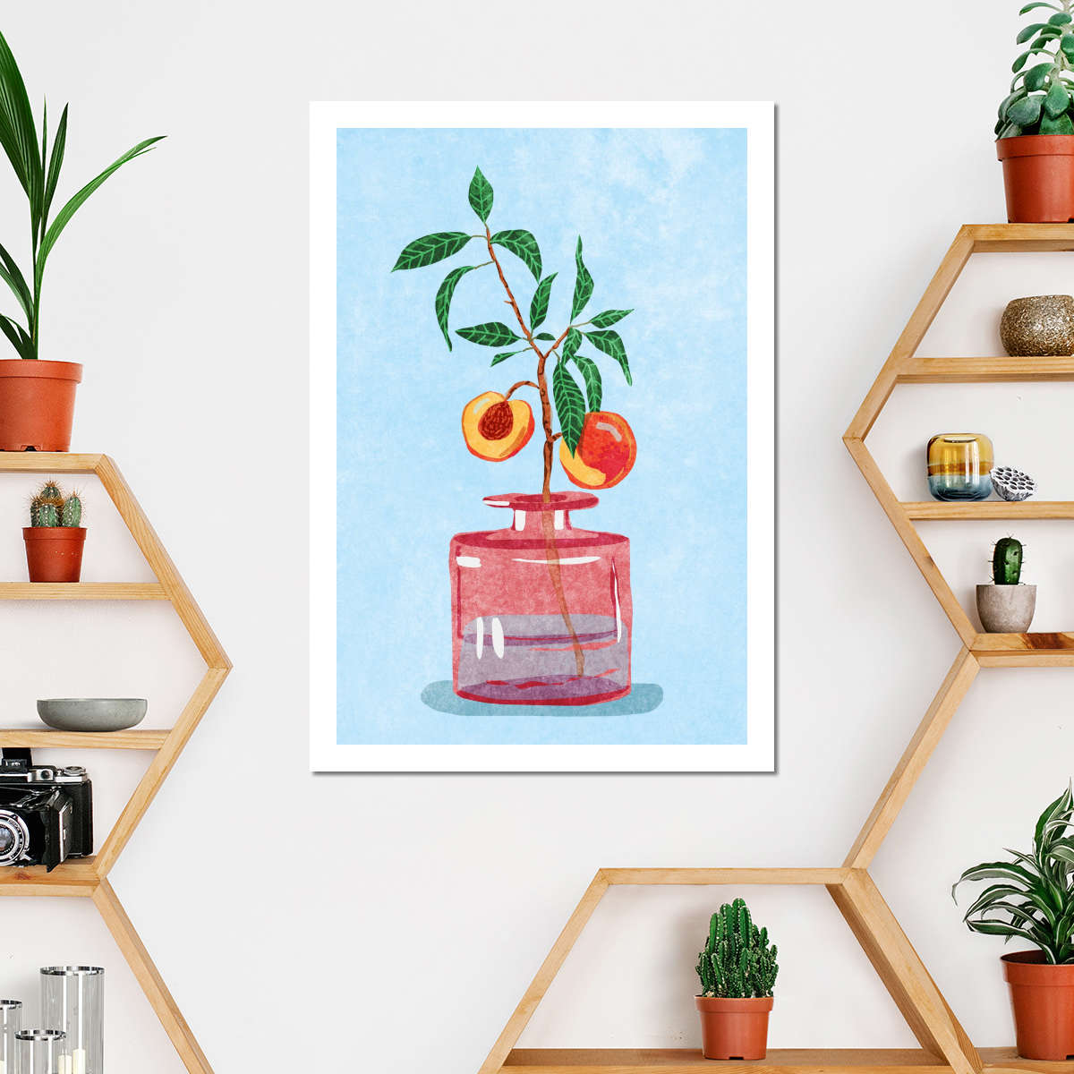 Sandsberg | Pfirsichbaum in Vase Wandkunst