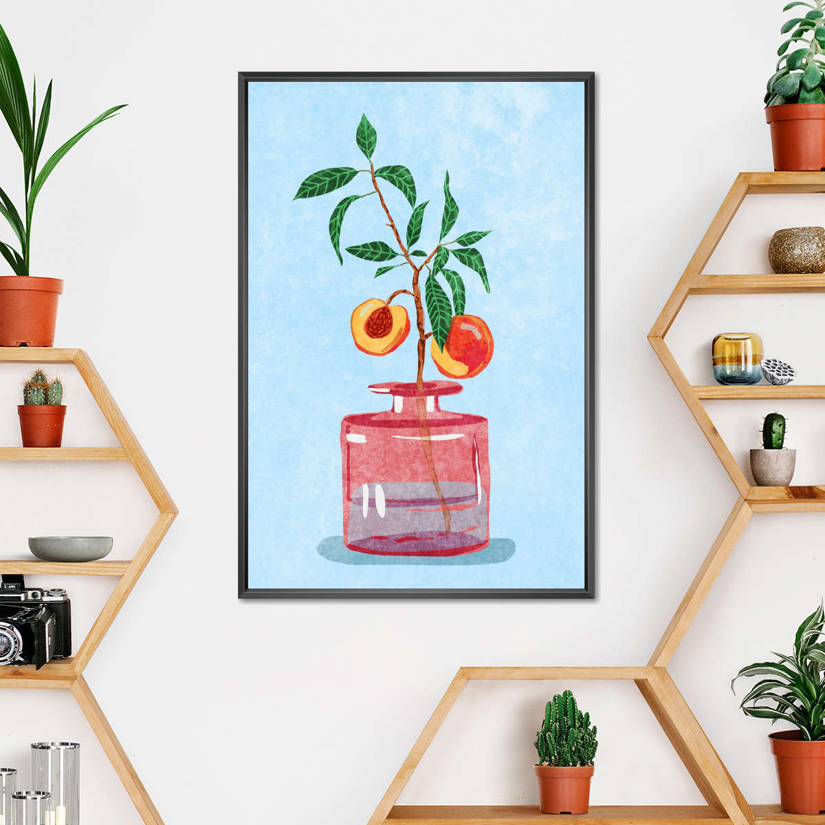 Sandsberg | Pfirsichbaum in Vase Wandkunst