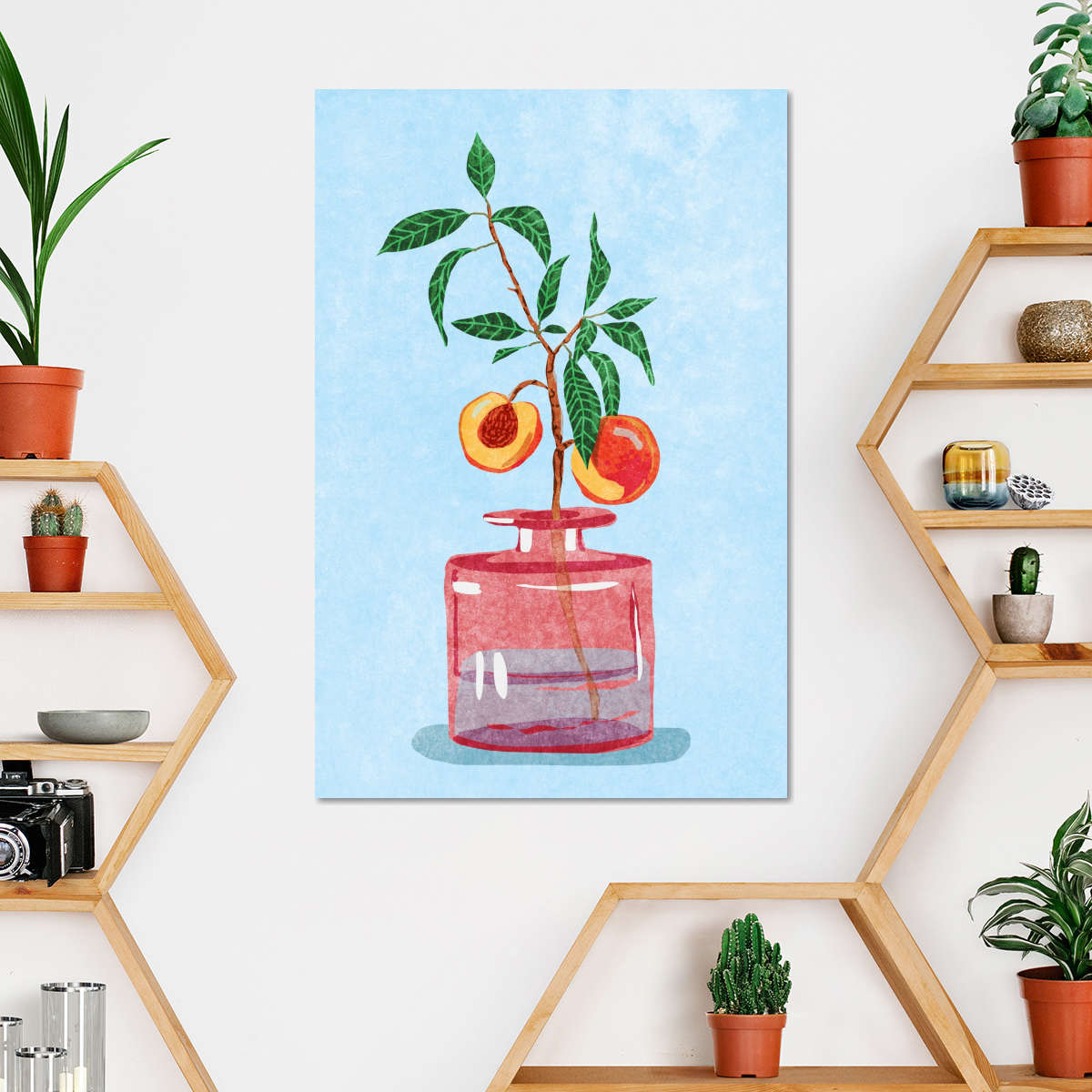 Sandsberg | Pfirsichbaum in Vase Wandkunst