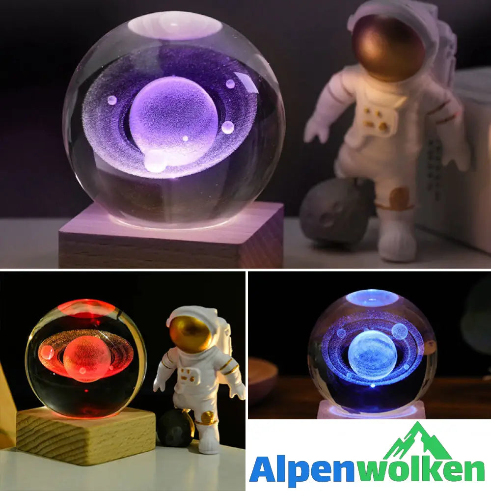 🪄Weihnachtsrabatt-50% Rabatt✨3D Galaxy Kristallkugel Nachtlicht Dekorlampe