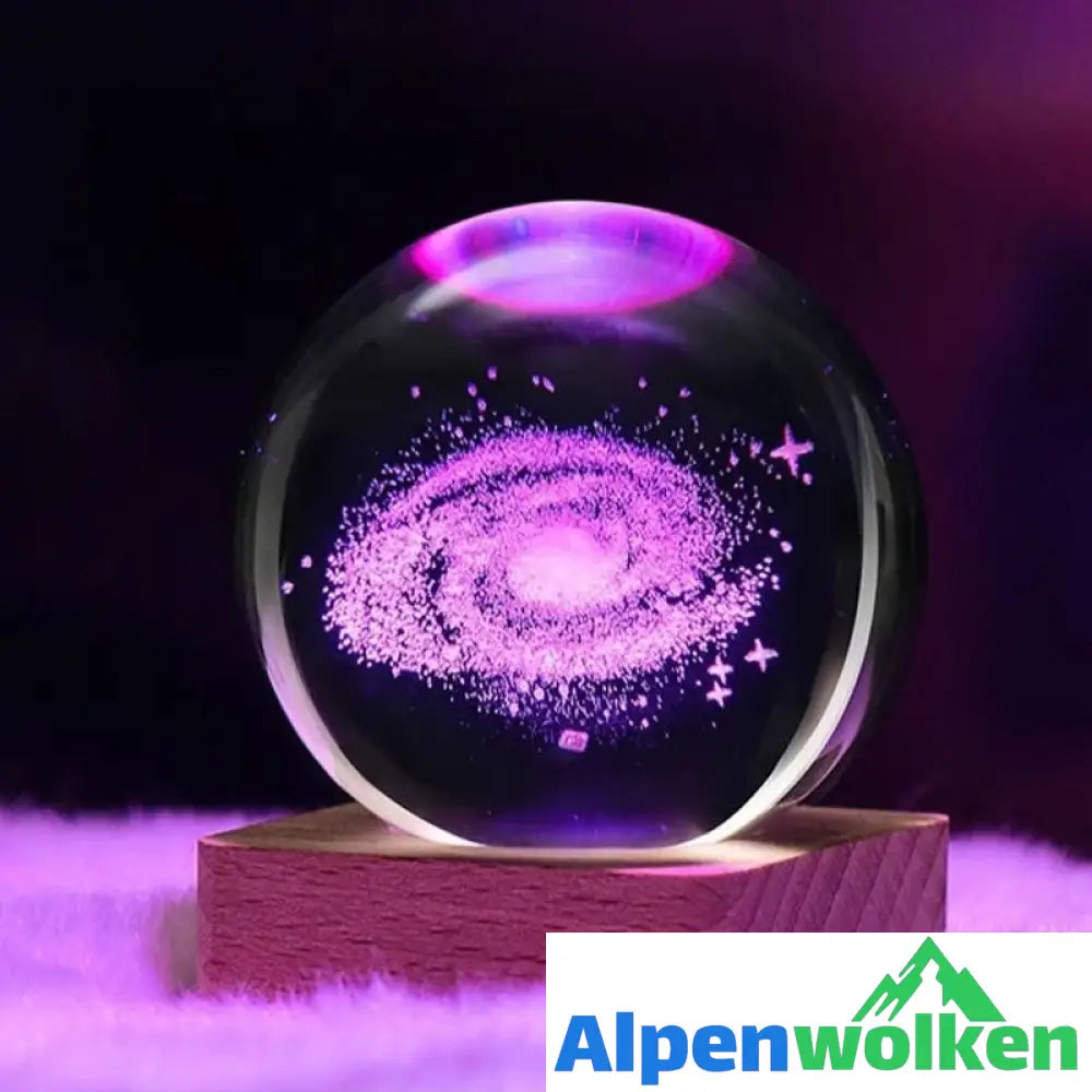 🪄Weihnachtsrabatt-50% Rabatt✨3D Galaxy Kristallkugel Nachtlicht Dekorlampe