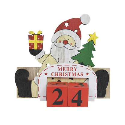 Sandsberg | Holzgemalter Weihnachtscountdown-Kalender – Festliche Weihnachts-Hausdekoration & Neujahrs-Countdown-Geschenk