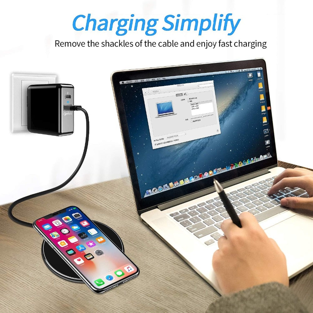 Sandsberg | 30W Schnelles Wireless-Ladepad | Premium USB C Ladekabel MagSafe Ladegerät für Apple iPhone, Samsung & Android - Schnelles Wireless-Ladepad