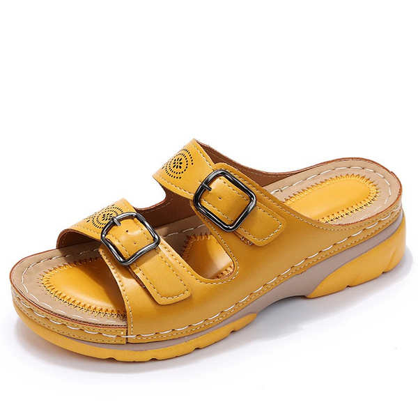 Frau Orthopädische Sandalen aus Leder
