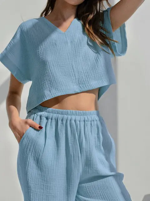 2-teilige Set lockere Pyjamas für Frauen