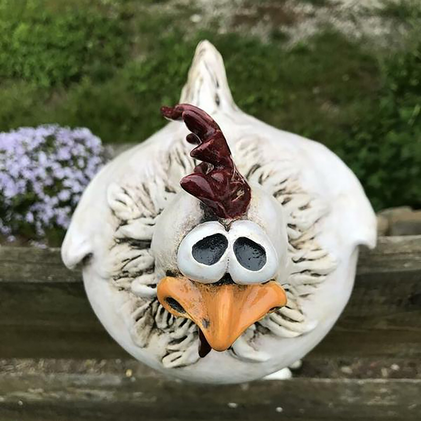 Lustige Gartenhuhn-Figur