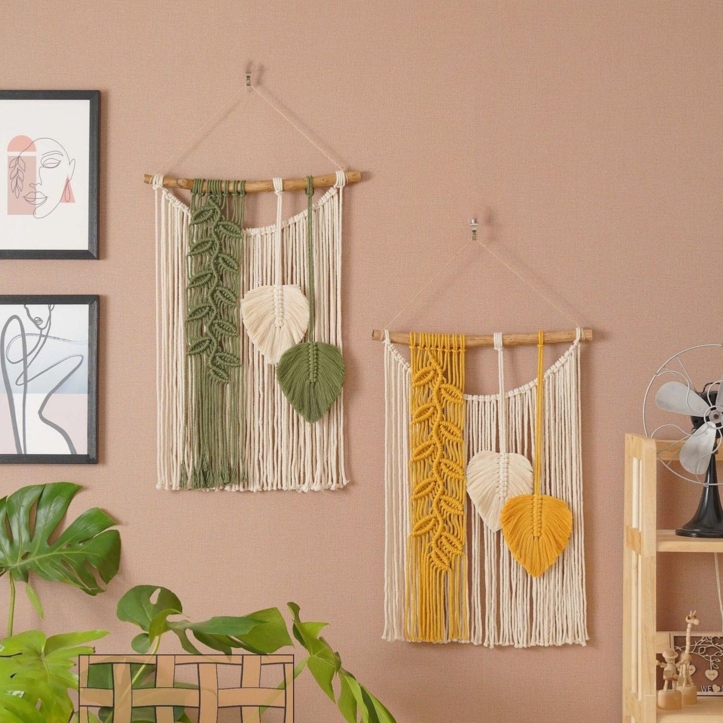 Makramee Wandbehang Wandteppich Wanddekoration Boho