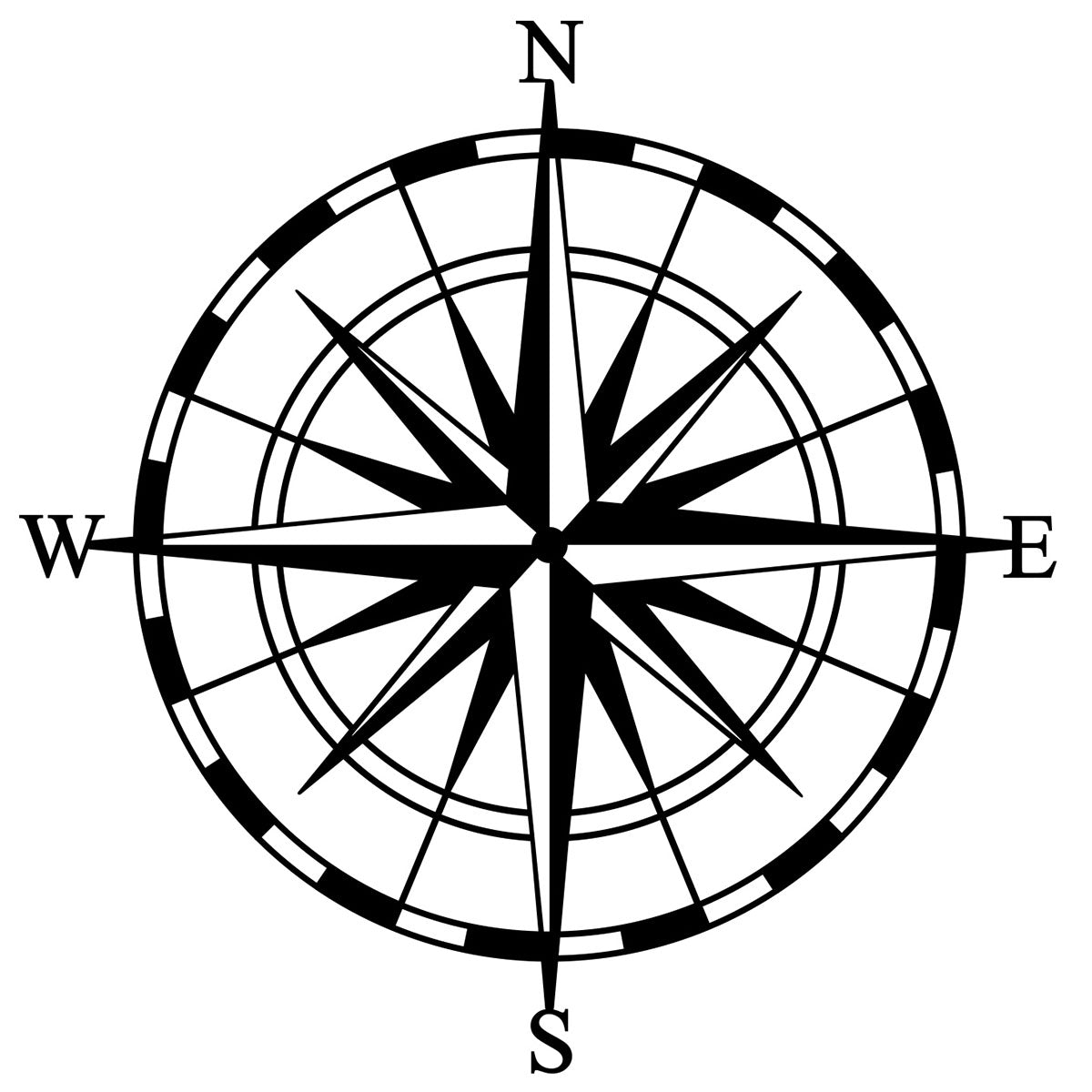 Kompass-Wandkunst